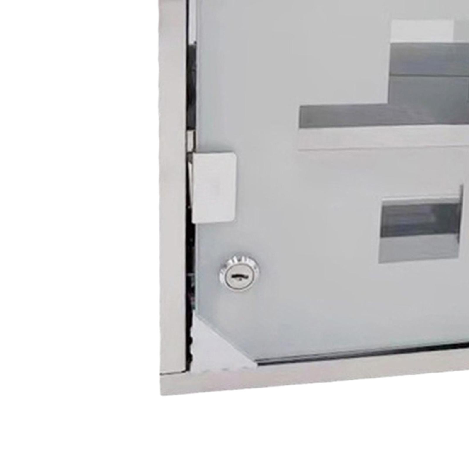 Medicine Cabinet Lock - ตู้เก็บอุปกรณ์ปฐมพยาบาลแบบติดผนัง ทำจากสแตนเลสสตีล มีระบบล็อคได้ ชั้นวางสองชั้น สำหรับเก็บอุปกรณ์ฉุกเฉินในบ้าน