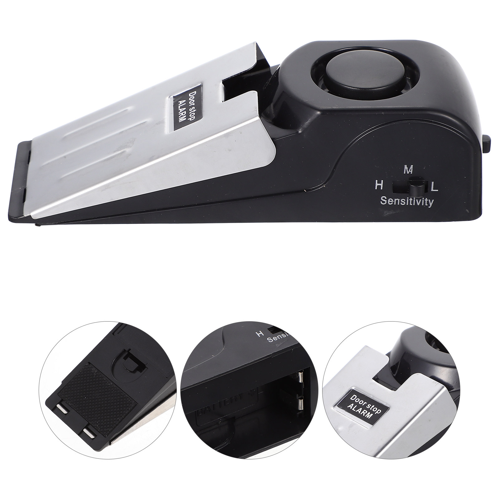 Door Stop Alarm - อุปกรณ์กันขโมยแบบลิ่มกั้นประตู ใช้ในบ้าน ปลอดภัย กันลื่น ตั้งค่าสัญญาณเตือนภัย ตัวกั้นประตูสำหรับใช้ในครัวเรือน