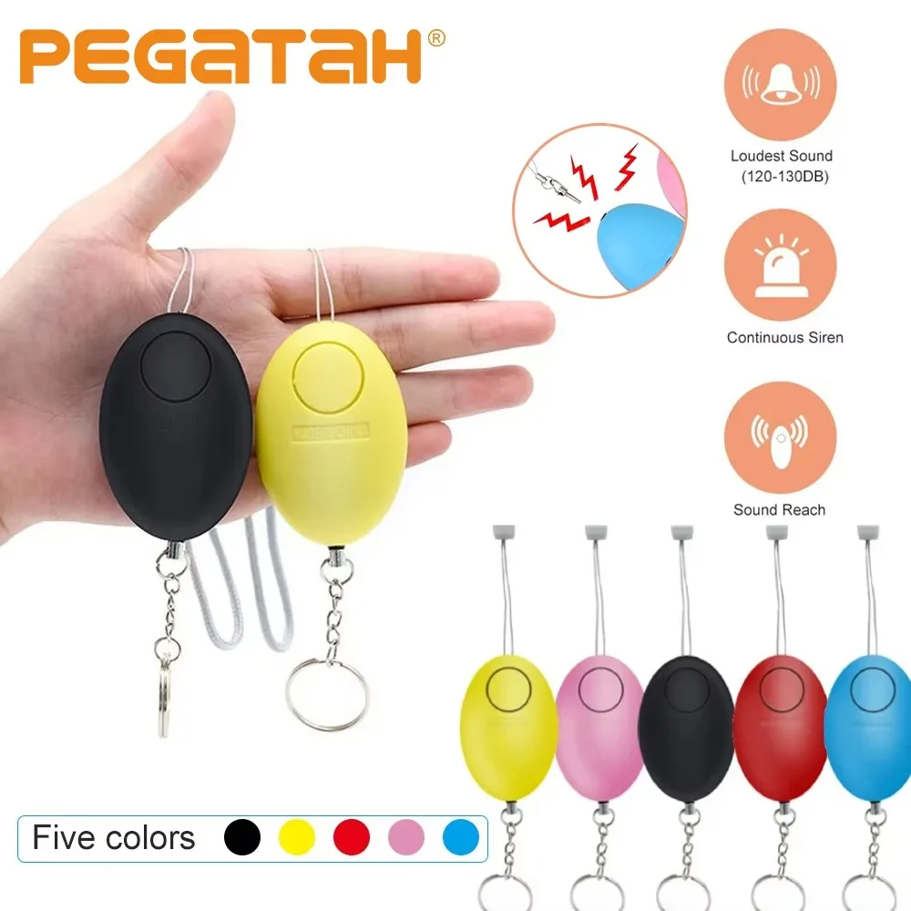 Personal Alarm Keychain - พวงกุญแจสัญญาณเตือนภัยเสียงดัง 120dB สำหรับป้องกันตัว ใช้ในกรณีฉุกเฉิน ป้องกันการล่วงละเมิด แจ้งเตือนเพื่อความปลอดภัยส่วนบุคคล