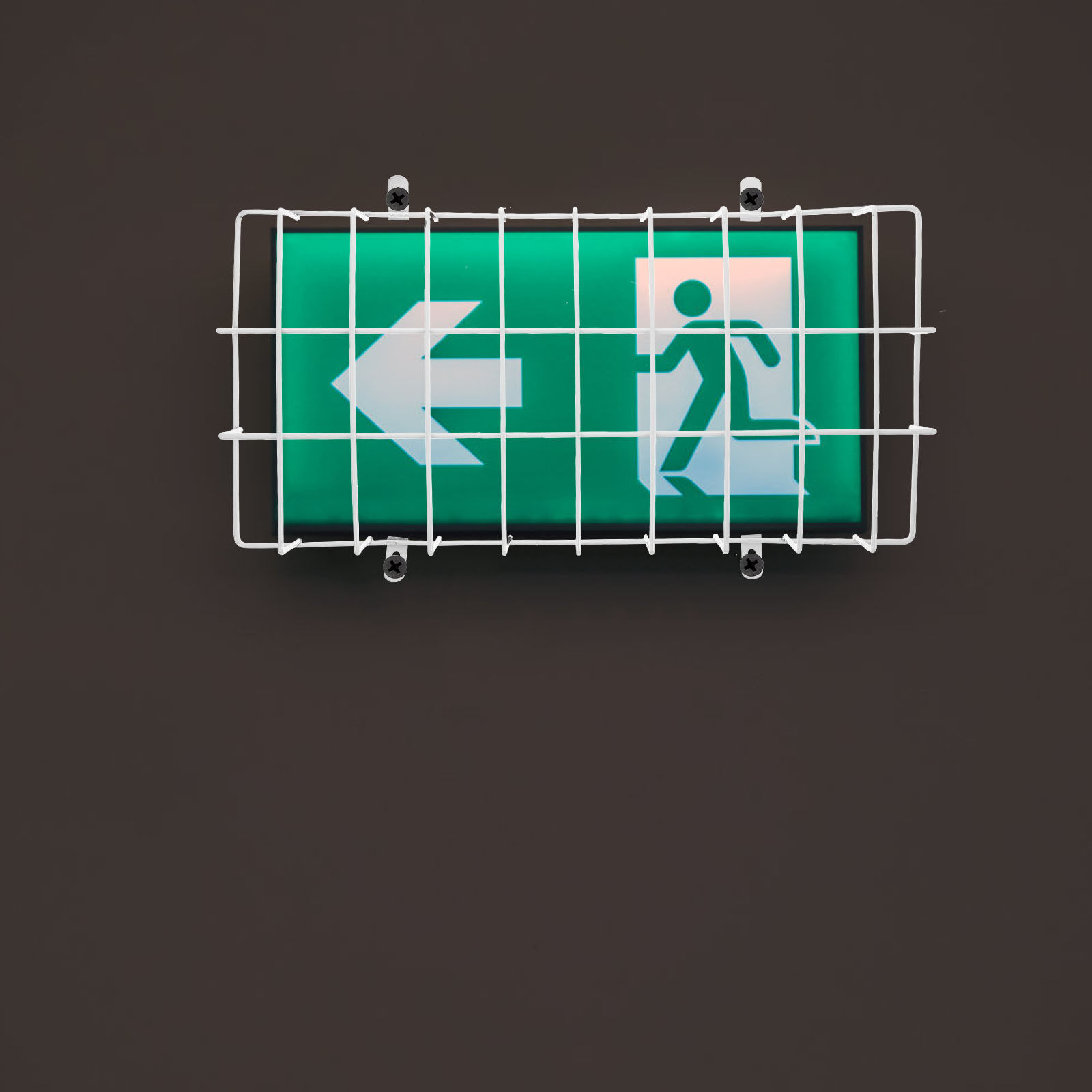Emergency Exit Sign - แผ่นป้องกันสายไฟสำหรับไฟป้ายทางออก ฝาครอบป้องกันโลหะ สเตนเลสสตีล ติดผนัง แผ่นป้องกันสายไฟสำหรับไฟฉุกเฉิน โรงละคร