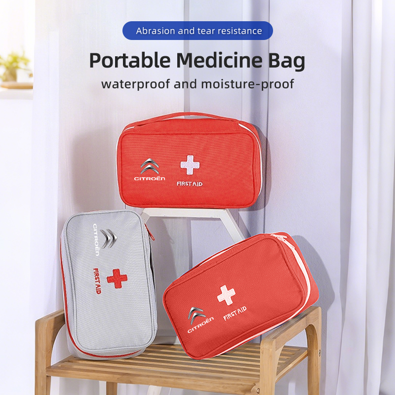 First Aid Bag Kit - รถแบบพกพาชุดปฐมพยาบาลทางการแพทย์กระเป๋าเก็บยาขนาดเล็กสำหรับซีตรอง C4 C3 C5 C1 C2