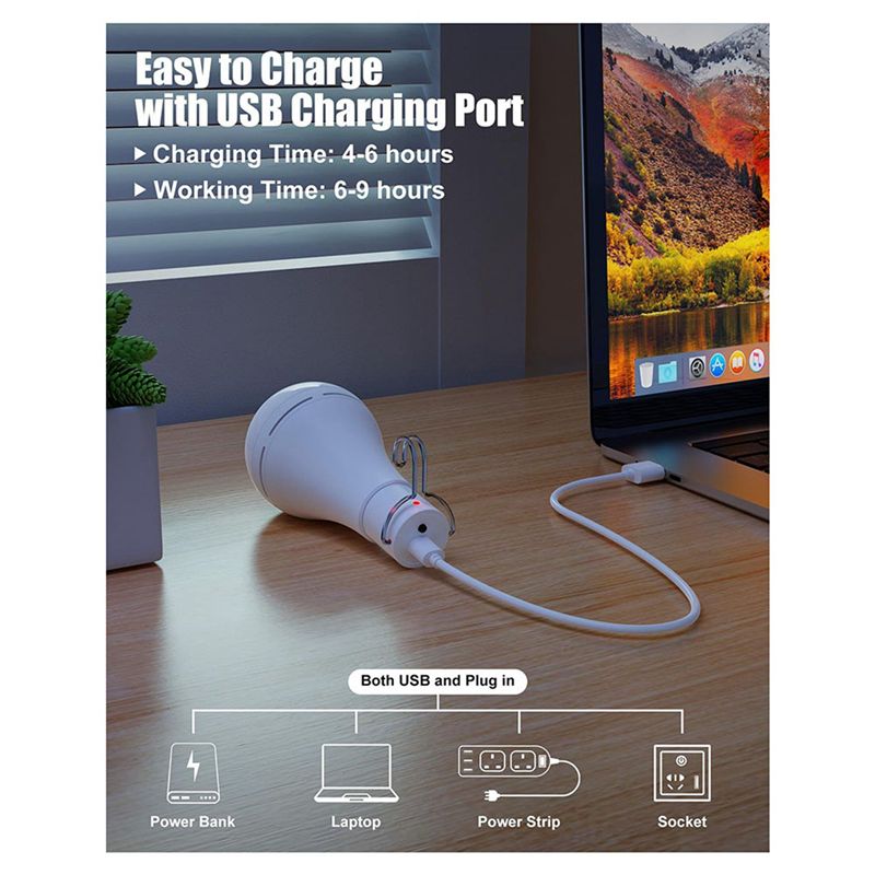 หลอดไฟ LED แบบชาร์จไฟได้ B03C- - Power Outage Light บทวิจารณ์และราคา