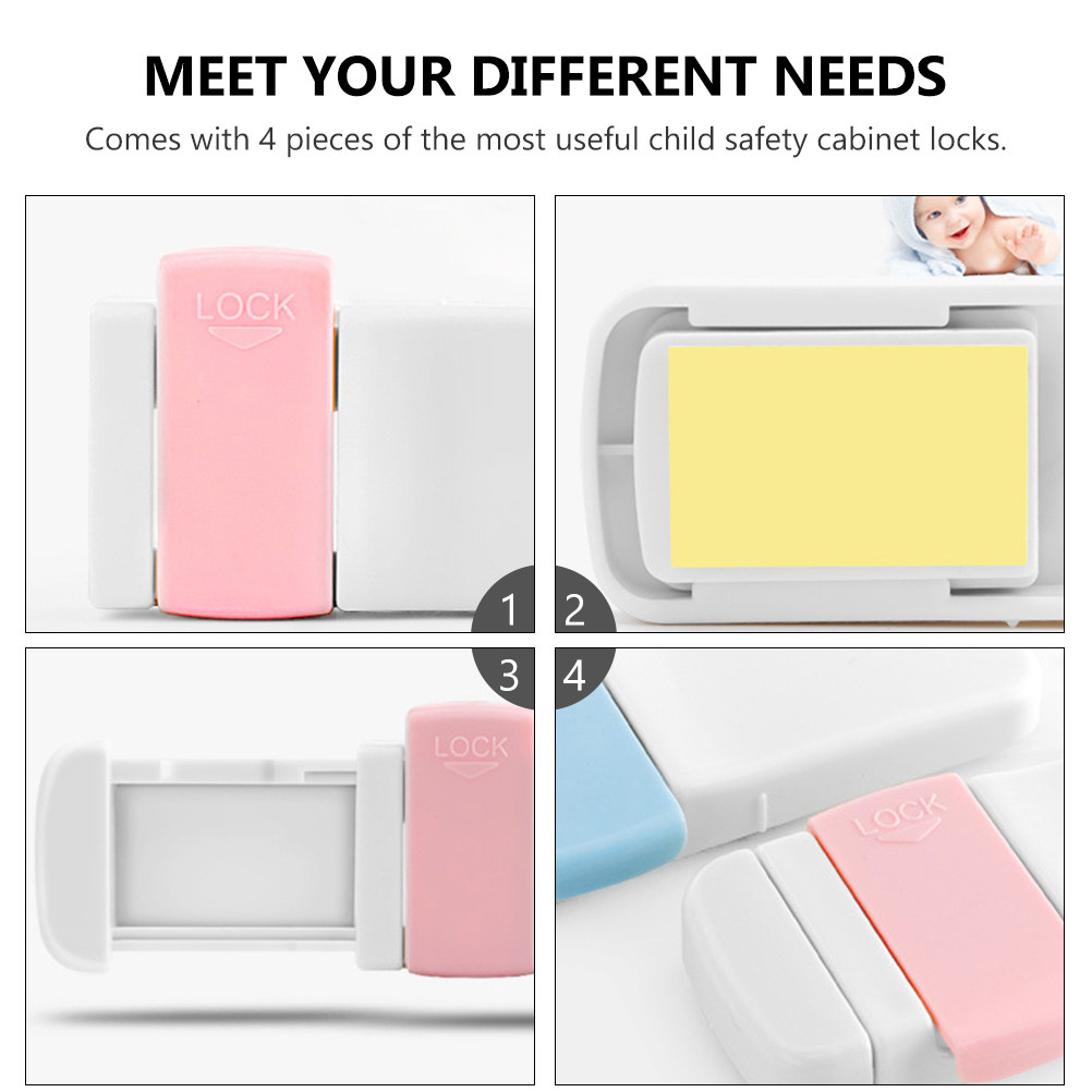 4 ชิ้น ล็อคตู้เอนกประสงค์ ล็อค - Medicine Cabinet Lock บทวิจารณ์และราคา