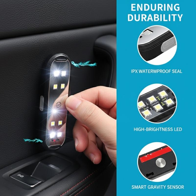 ไฟประตูรถยนต์ LED ใหม่ ไฟตกแต่ - Emergency Exit Sign บทวิจารณ์และราคา