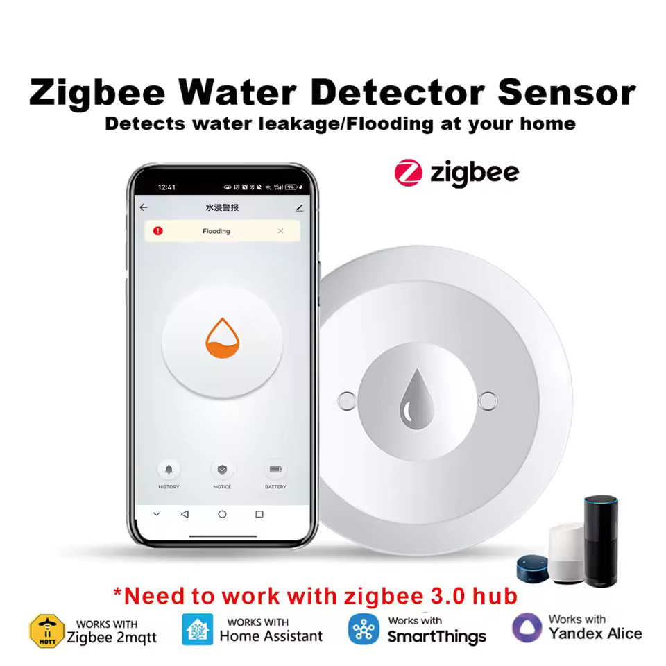 ทำงานร่วมกับ Tuya ZigBee 3.0 เ - Water Alarm Sensor บทวิจารณ์และราคา