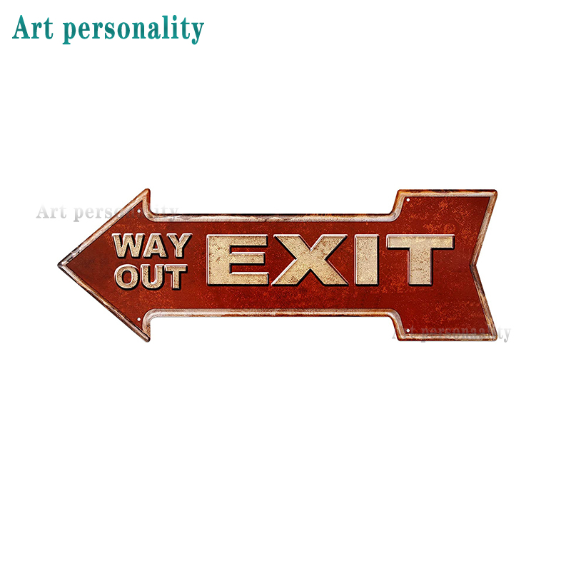 ป้ายถนนลูกศร Retro Exit ป้ายสํ - Emergency Exit Sign บทวิจารณ์และราคา