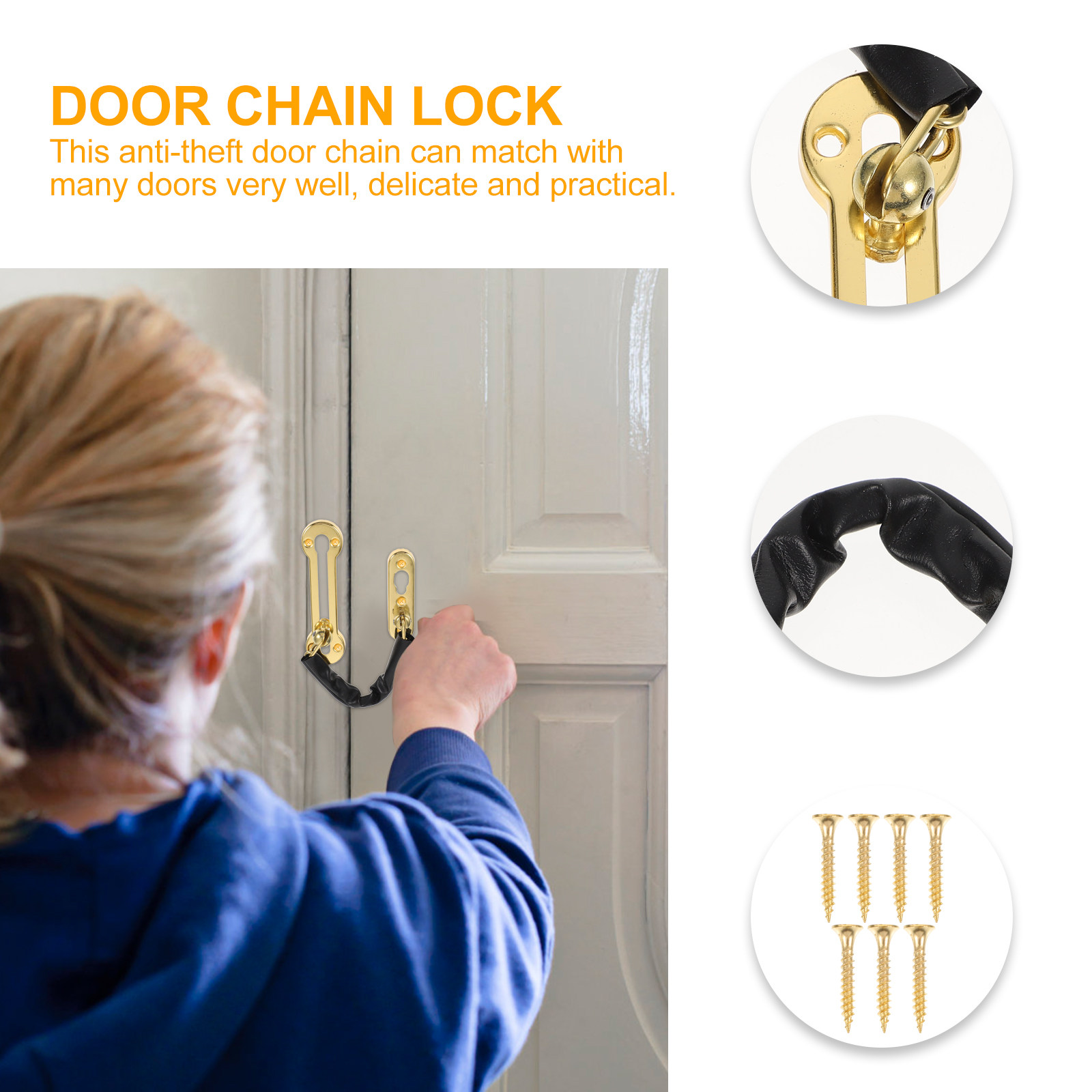กลอนโซ่ประตูสแตนเลสสตีล แข็งแร - Security Chain Door บทวิจารณ์และราคา